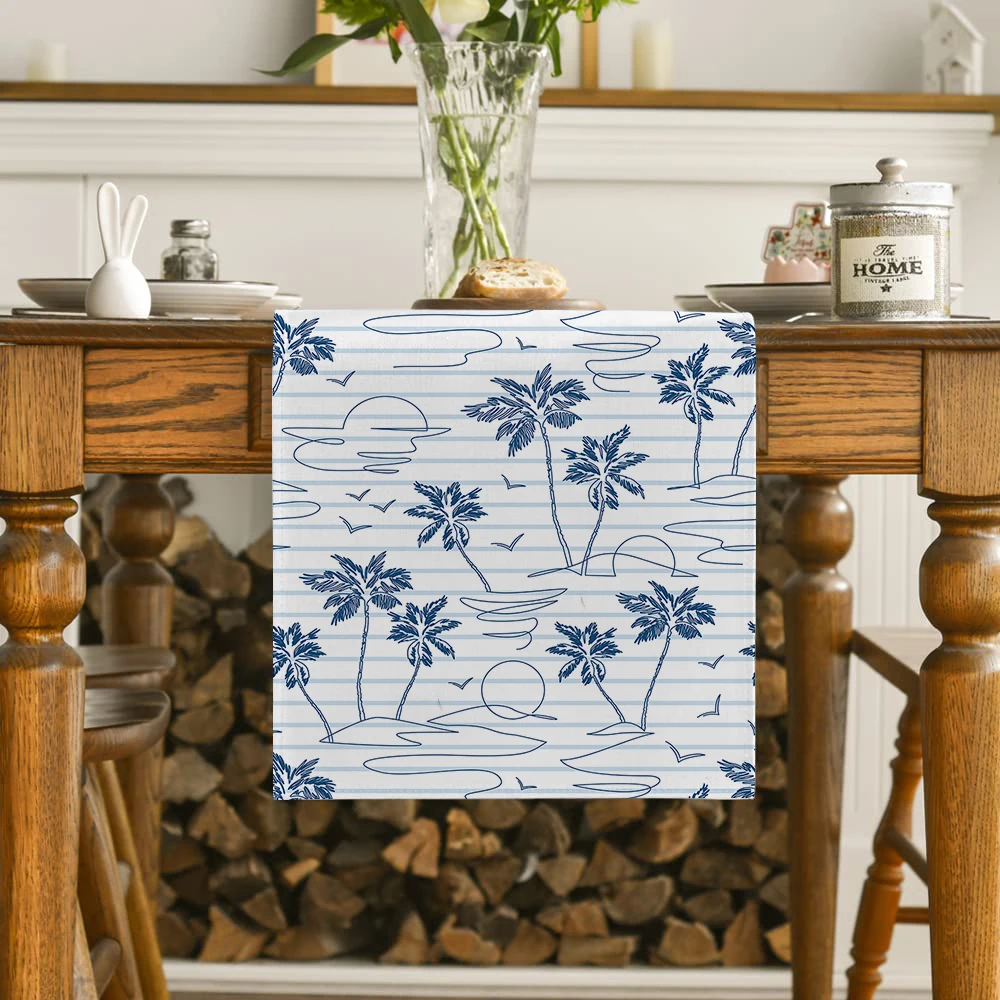 Тропическая Кокосовая скатерть столовая декор для кухни праздничная вечерняя