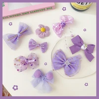 8 pcsset children cute colors flower bow ornament hair clips baby girl lovely sweet barrettes hairpins kid hair accessories