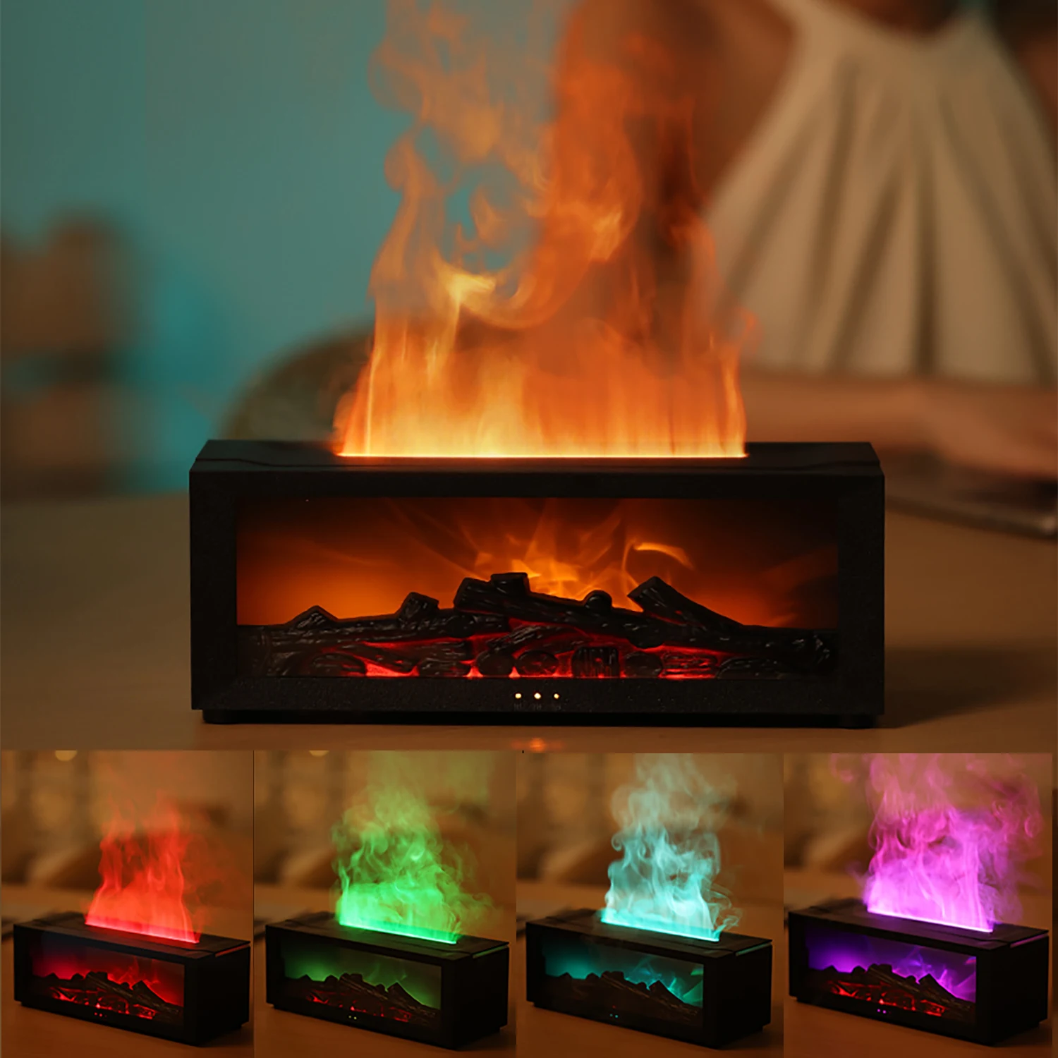 7 красочных пламенных камина аромадиффузор 150 мл безводный увлажнитель воздуха с
