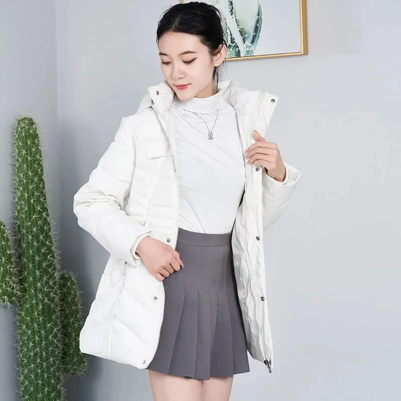 Down Cotton Coat Womens 2022 Autumn Winter New Fashion Casual All-match Padded Jacket Women  Large Size Hooded Warm Parkas