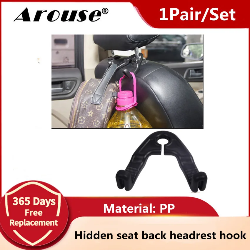 

2PCS Hidden Seat Back Headrest Hooks 1 Pair of Car Multi-function Storage Hooks Load-bearing 8kg DM-046