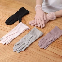 new fashion cotton gloves non slip breathable ladies gloves spot summer thin uv protection sun gloves driving gloves