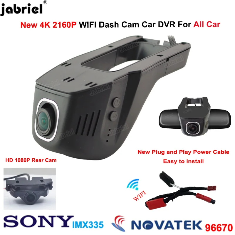 

4K Wifi Car DVR For Toyota for OPEL for Ford for Lexus for Honda for Skoda for Mazda for Kia for Volvo UHD 2160P Dash Cam Camera