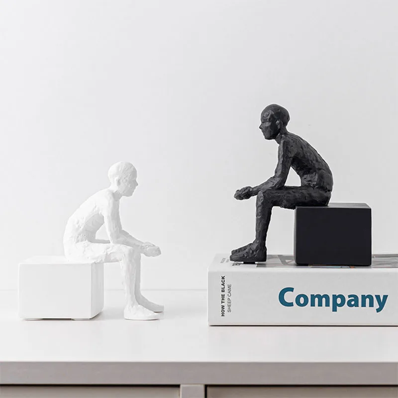 

Минималистичная Статуэтка с изображением персонажа из смолы, настольное украшение, абстрактные фигурки, фигурки, скандинавский Декор для гостиной