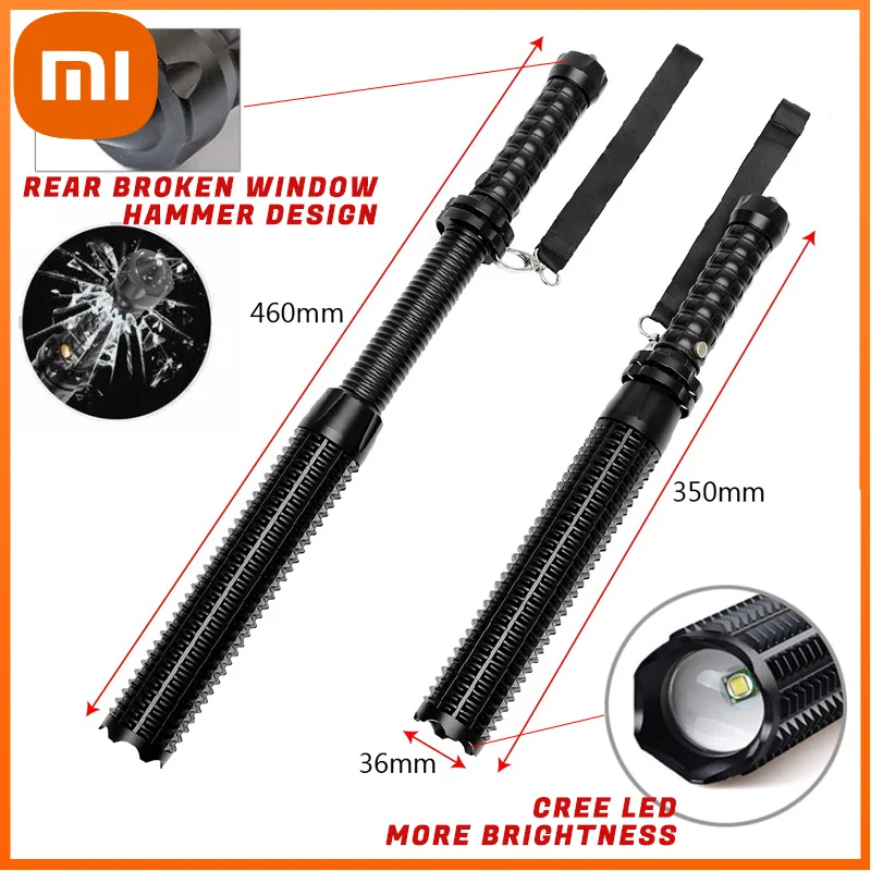 

Светодиодный фонарик Xiaomi в виде бейсбольной биты, суперъяркий водонепроницаемый уличный фонарь с масштабированием, фонарь из алюминиевого...