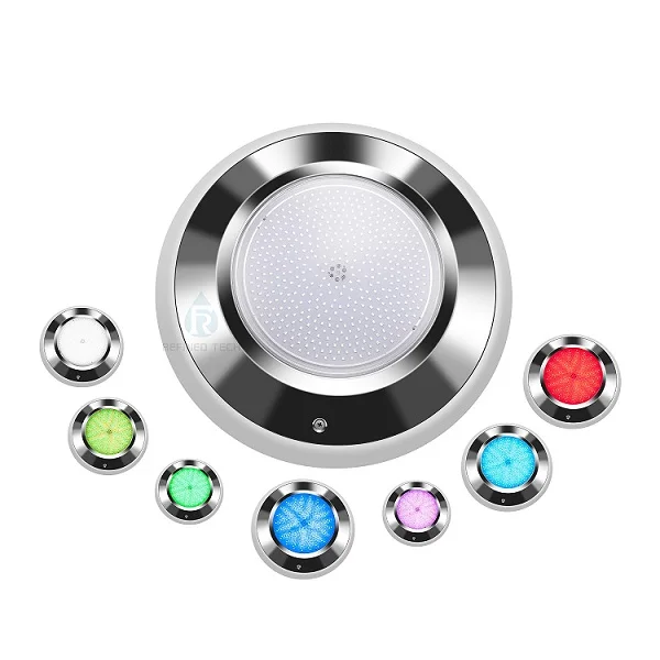 

Refined 316L Stainless Steel IP68 Surface Mounted Underwater Lights Swimming Pool Equipment Led Swimming Pool Light