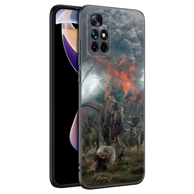 World Jurassic Park Phone Case For Xiaomi Redmi Note 7 8 9 10 Lite 11 11E 11T 12 Pro 11S 4G 10T 5G 8T 9S 10S Soft Black Cover images - 6