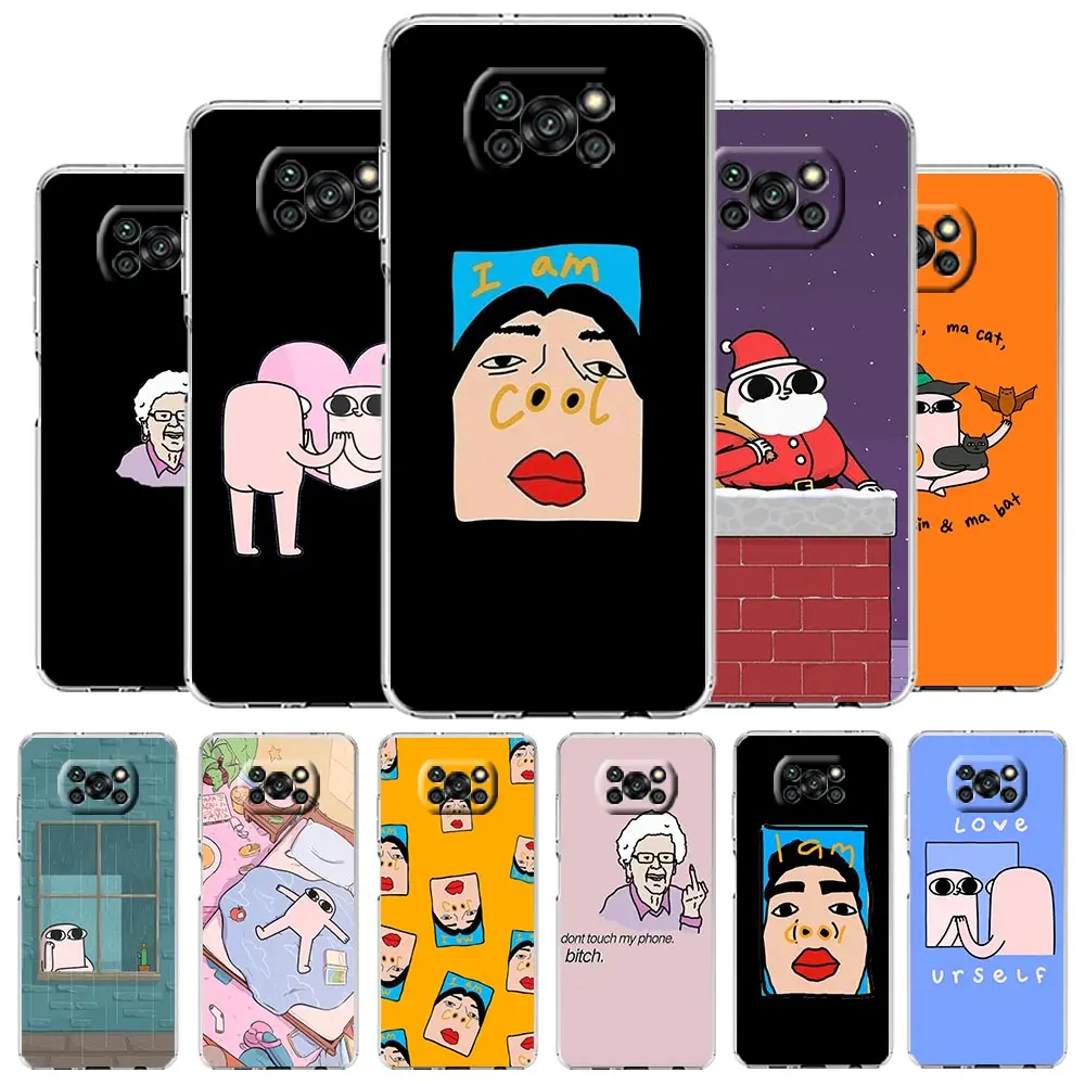 

funny letter I AM Cool Phone Case For Xiaomi Poco X3 NFC F3 M3 X4 M4 Pro 5G Mi 11 Lite Ultra 11T 11X 12 12T Pro 11i Clear Cover