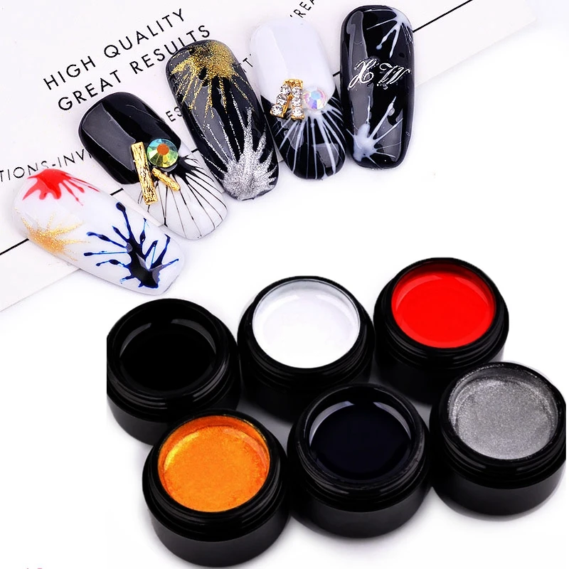 

Creative Drawing Gel for Nail Art Pulling Spider Line Painting Lacquer Varnish Pulling Silk UV Gel Nail Polish Manicure Tool 5ml