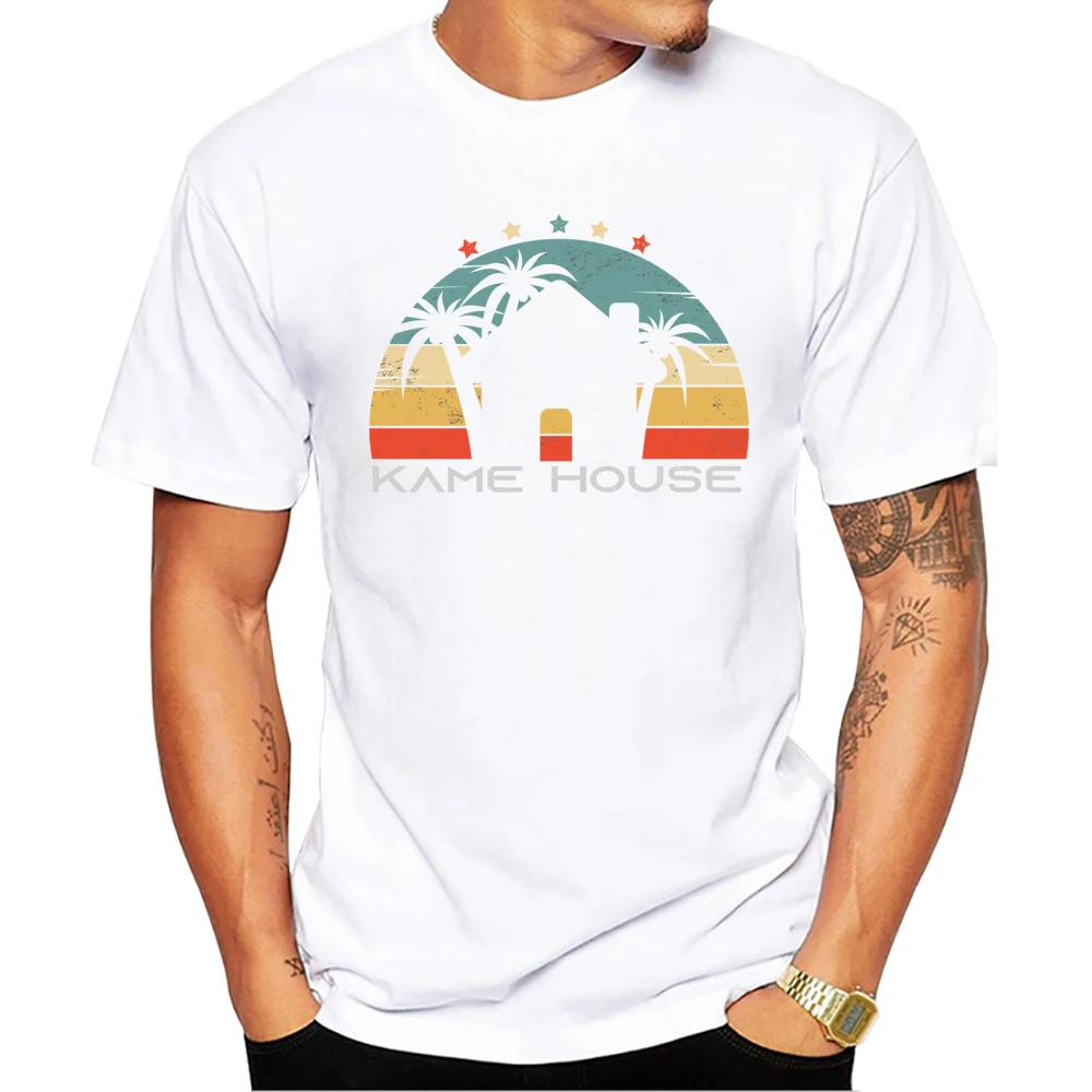 Teehub O-Ausschnitt Kurzarm japanische männliche Tops Hattori Hanzo Streetwear Vintage Kame House Print Herren T-Shirt Herren Kleidung – Detail 3
