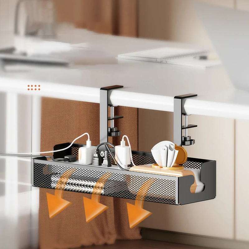 Проволочный органайзер под столом стеллаж для хранения лоток прокладки кабелей