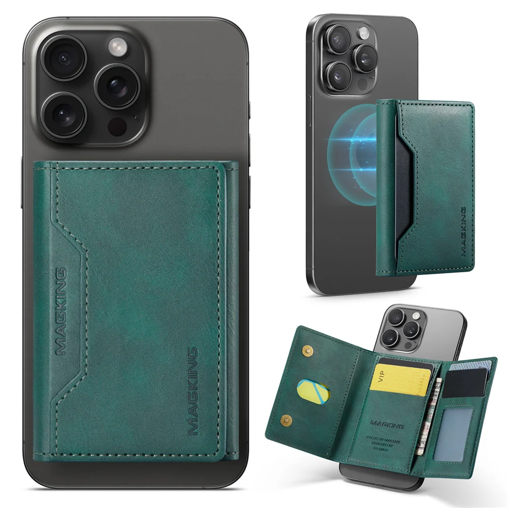 Магнитный кошелек для iPhone серии 16/15/14/13/12 легкая подставка телефона регулируемый