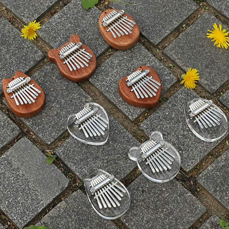 

8 Key Mini Kalimba Exquisite Finger Thumb Piano Marimba Musical Good Accessory Pendant Gift for Beginners Music Lovers