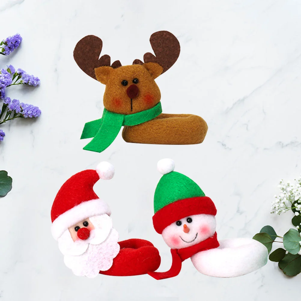 

3pcs Christmas Themed Glass Marker Creative Drinking Cup Identifier Party Cup Sign Festival Decors