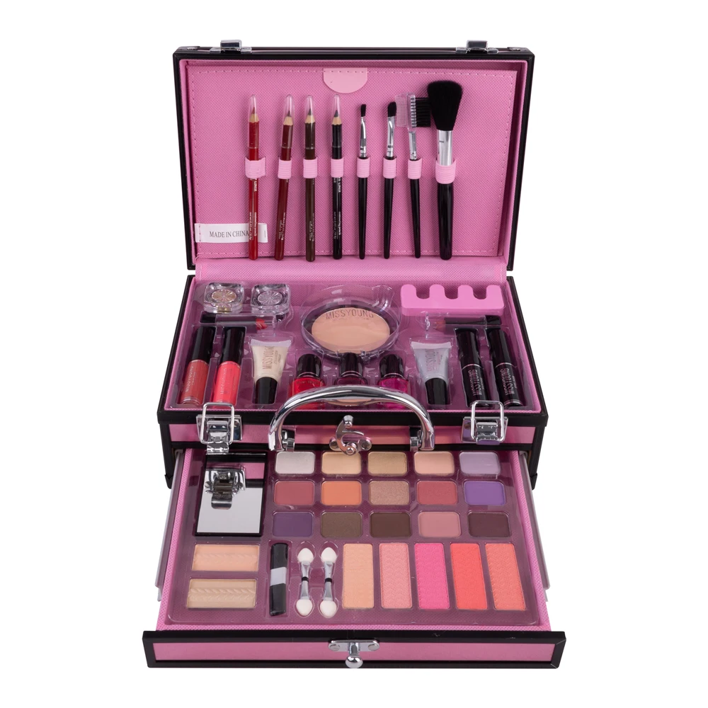 Professional Full Makeup Box Suitcase Makeup Kit Lipstick Makeup Brushes Set Of Cosmetic Eyeshadow Palette Nail Polish