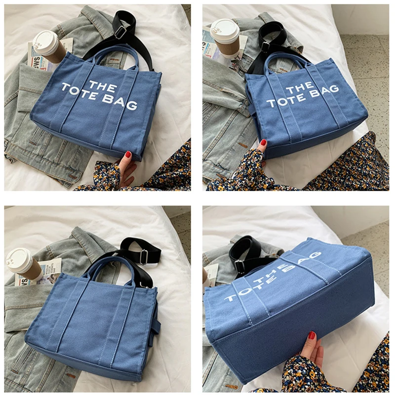 Chic Travel Tote Bag Canvas Women Fashion Classic Designer Shoulder Bags Ladies Casual Crossbody Bags Large Shopping Bags