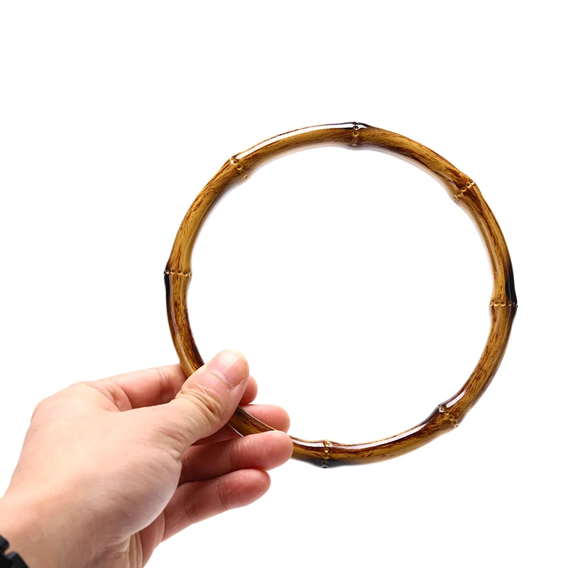 

1PC Artificial Bamboo Round Bag Handle for Handcrafted Handbag DIY bag accessories handbag strap o bag handles Hot Sale