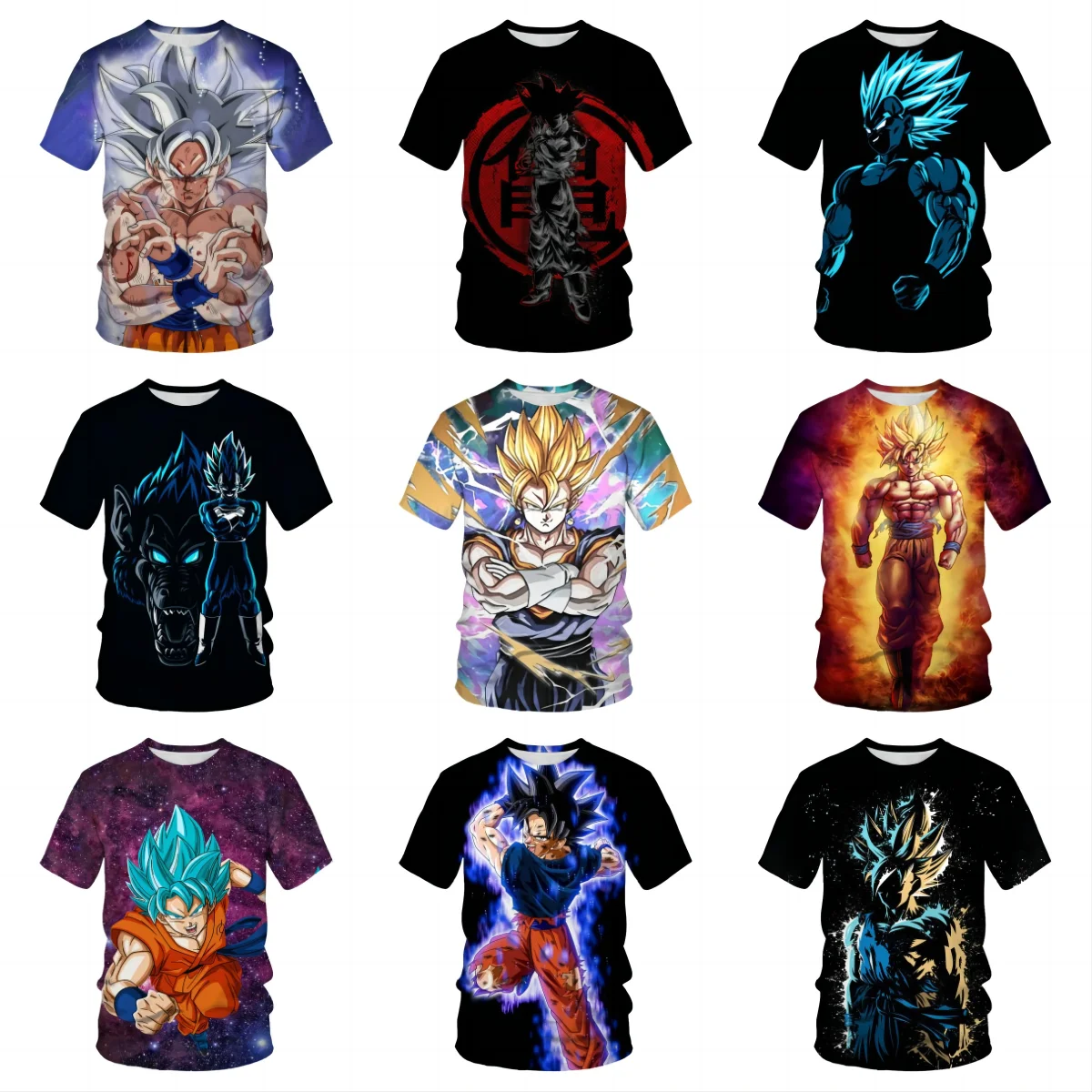 

Dragon Ball T-Shirt for Boys Girls Harajuku Cartoon Print 3D Clothes for 3-14 Years Children Baby Child O-neck Kids Streetwear