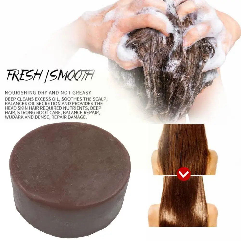 

Шампунь для волос, эссенция Polygonum, шампунь для затемнения волос, восстанавливающий шампунь, Очищающий седые натуральные органические мыло для волос Sh B5N3