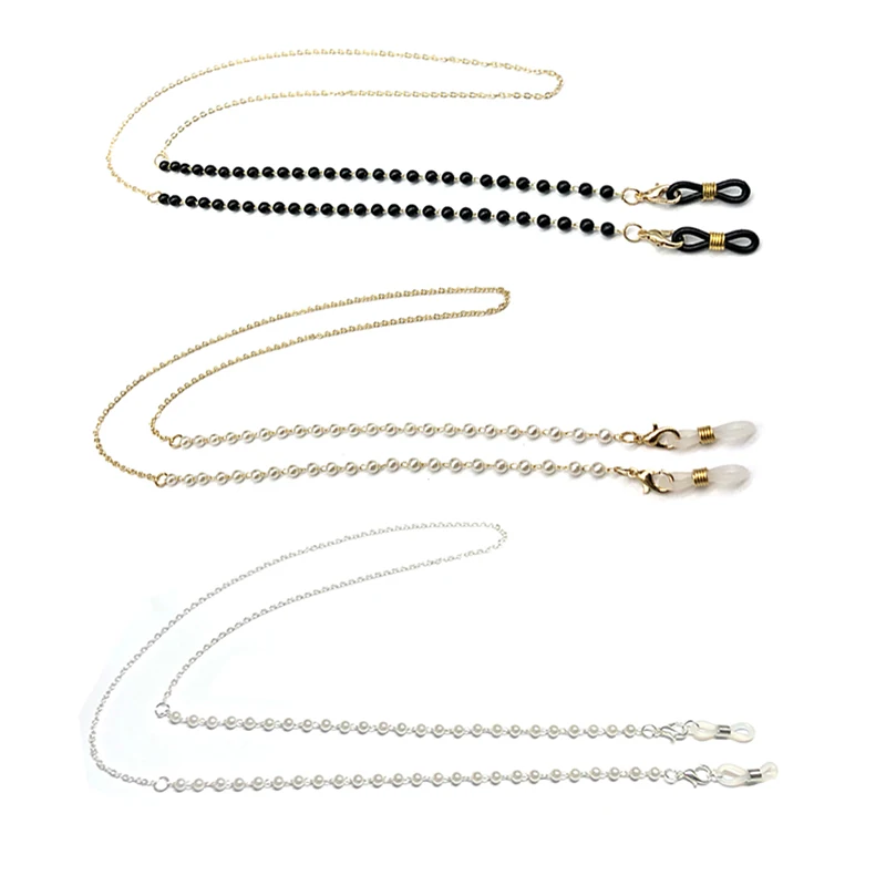

Women's Gold Glasses Chain Sunglasses Reading Beaded Glasses Rope Neck Strap Anti-slip Anti-lost Mask Chain