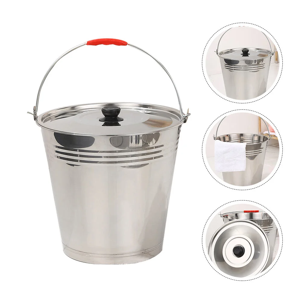 

Bucket Pailice Stainless Steel Metal Lidcan Water Champagne Beverage Buckets Cooler Milkingjug Beach Pailstrash Beercow Chiller