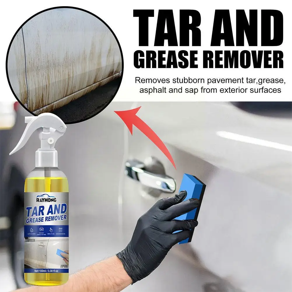 

100ml Car Oil Tar Grease Remover Solvent Based Spray Spray Dirt Kitchen Degreaser Dilute Home Police Greases Cleaner Degrea W7S9