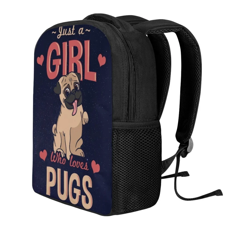 Pug Dog Pattern Children School Bags Animal Cute Dog Kindergarten Schoolbags Back to School Preschool Backpack Mochila Escolar