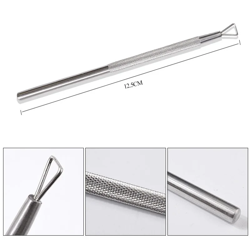 

Stainless Steel Cuticle Nail Pusher Nail Art UV Gel Remover Manicure Pedicure Care Sets Cuticle Pushers Tools