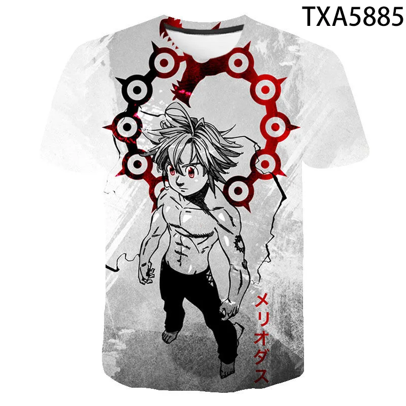 

Anime The Seven Deadly Sins 3D Printed Men T Shirt Harajuku Fashion Streetwear Tees Short Sleeve T-shirts Unisex Oversized Tops