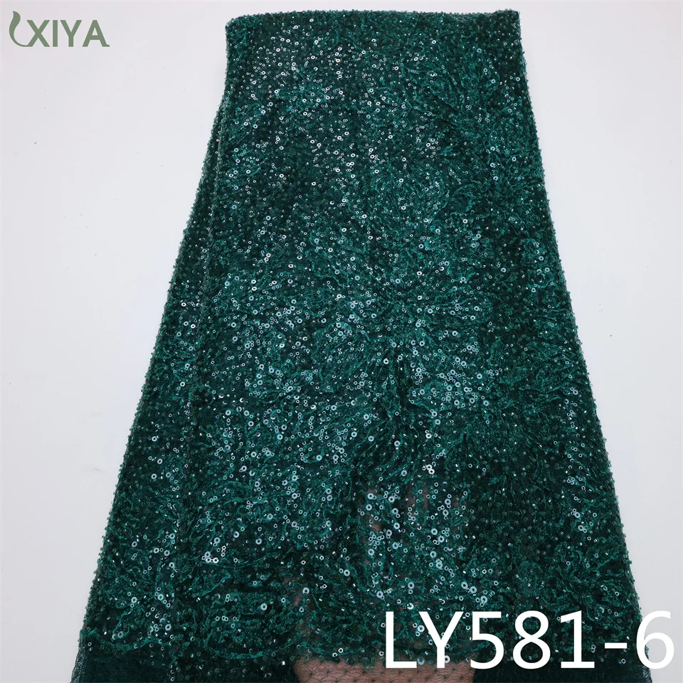 

XIYALACE нигерийская кружевная ткань высокого качества вышивка бисером кружево африканская кружевная ткань с последовательными французскими ...