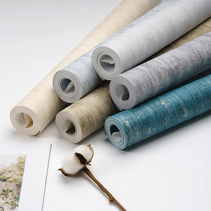 

Однотонные простые современные металлические обои в рулоне, бетонная текстура, настенные бумаги для спальни, гостиной, магазина одежды, домашний декор