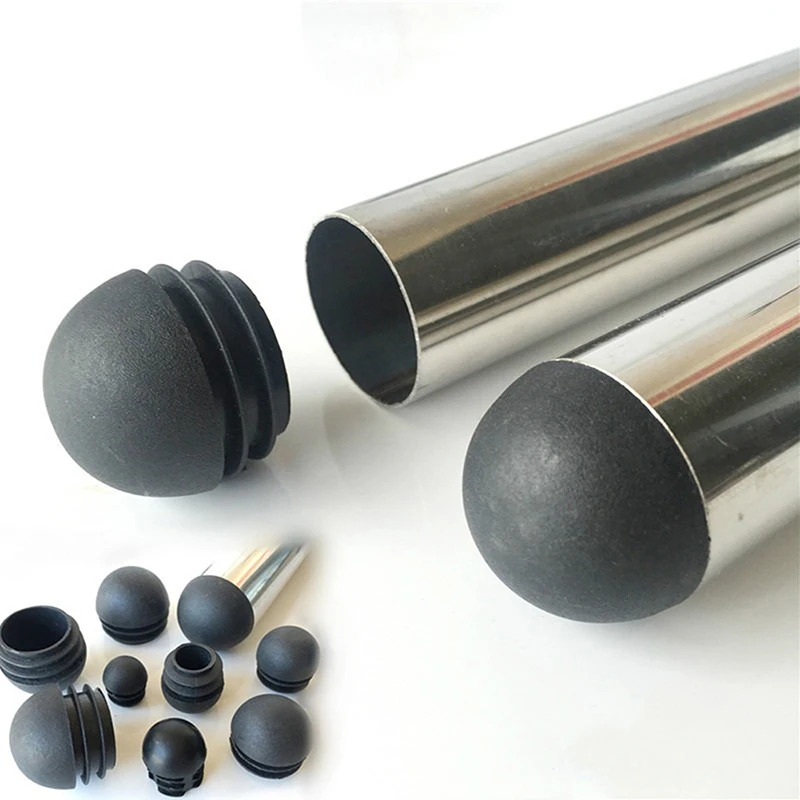 

12PCS Tube Pipe Plugs Round Furniture Chair Leg Caps Floor Protector Steel Pipe End Blanking Caps Dust Cover Home Supplies