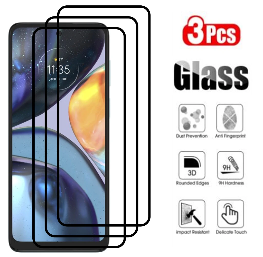 

Full Cover Tempered Glass For Motorola Edge S S30 20 lite Fusion 30 Pro Plus G Stylus G22 Defy 2021 2022 Screen Protector