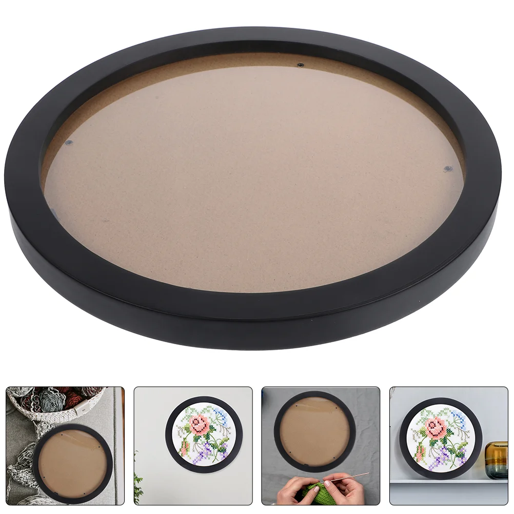 

Round Photo Frame Decor Wall Picture Frames Living Room For Cross Stitch Wood Embroidery Hoop Hoops DIY