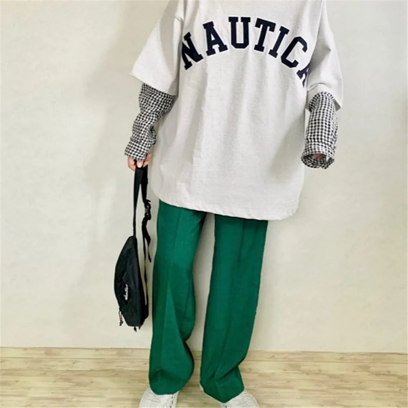 Japanese NAUTICA 21SS Letter Style Heavyweight Embroidery T-shirt For Men Women