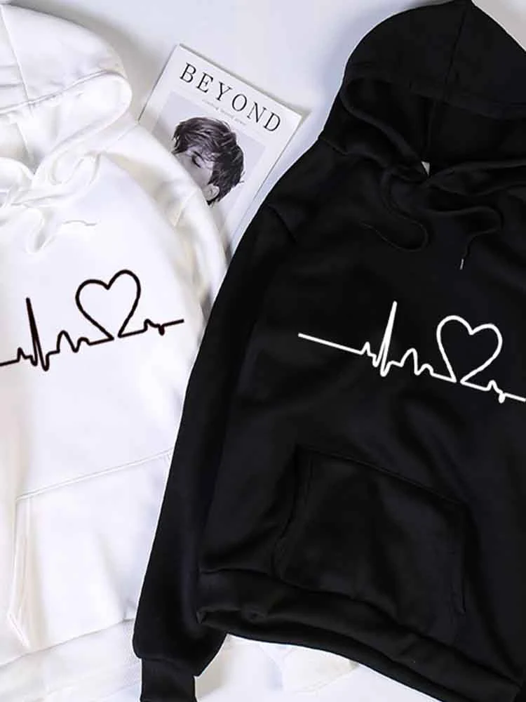 Женская толстовка с капюшоном и длинным рукавом на осень/зиму