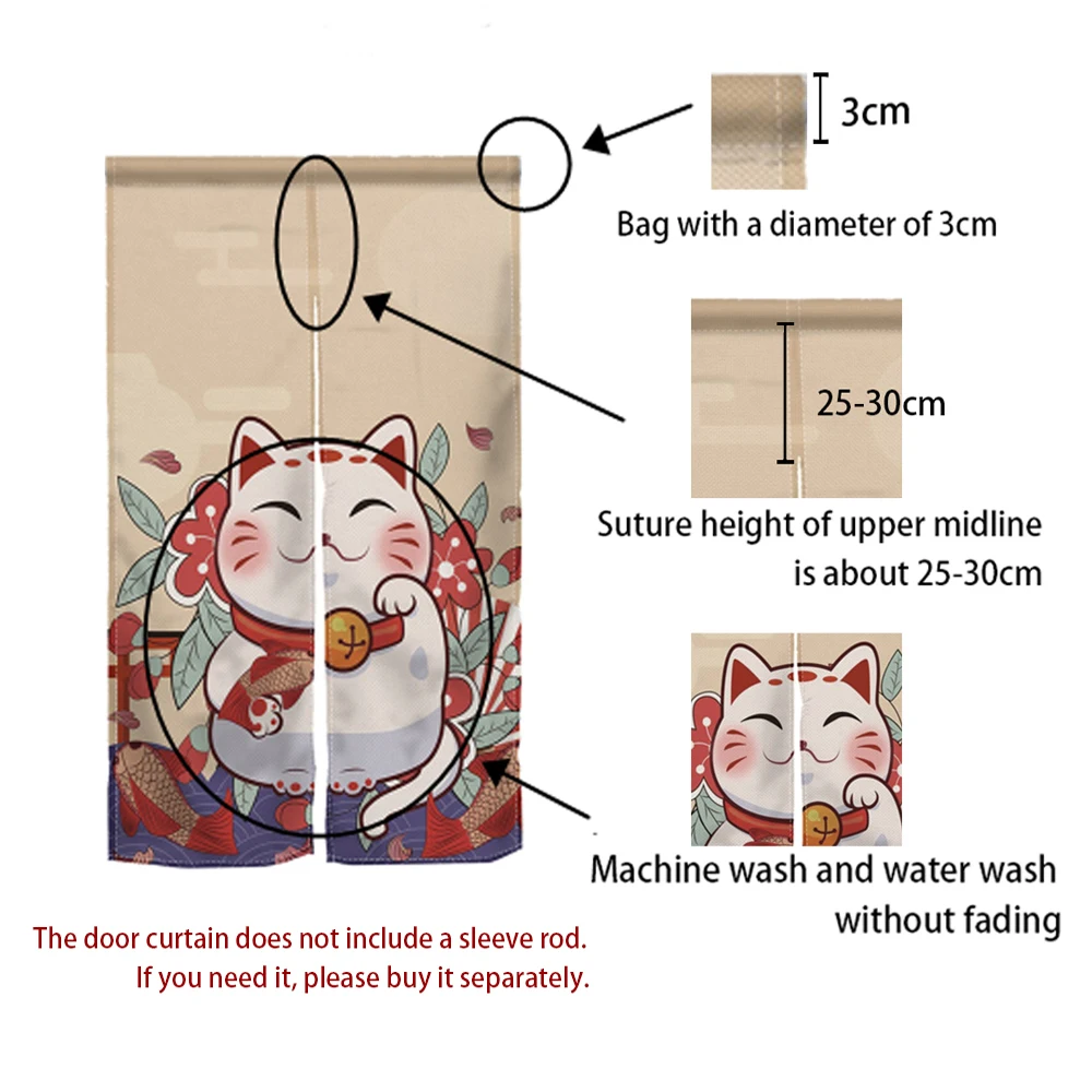 Дверная занавеска для кухни и ресторана с 3D принтом