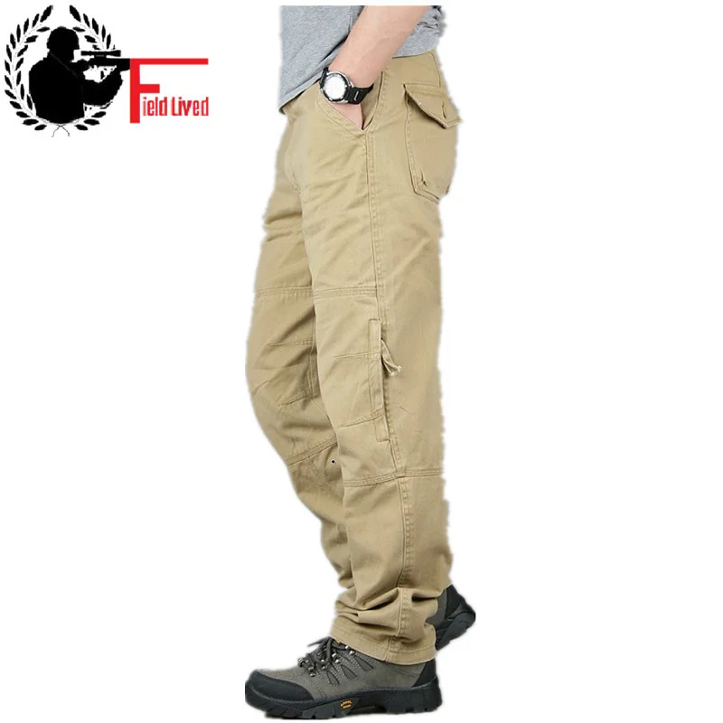 

30-40 High Quality Men's Cargo Pant Baggy Casual Men Tactical Pant Multi Pocket Military Overall Male Outdoors Long Trouser Army