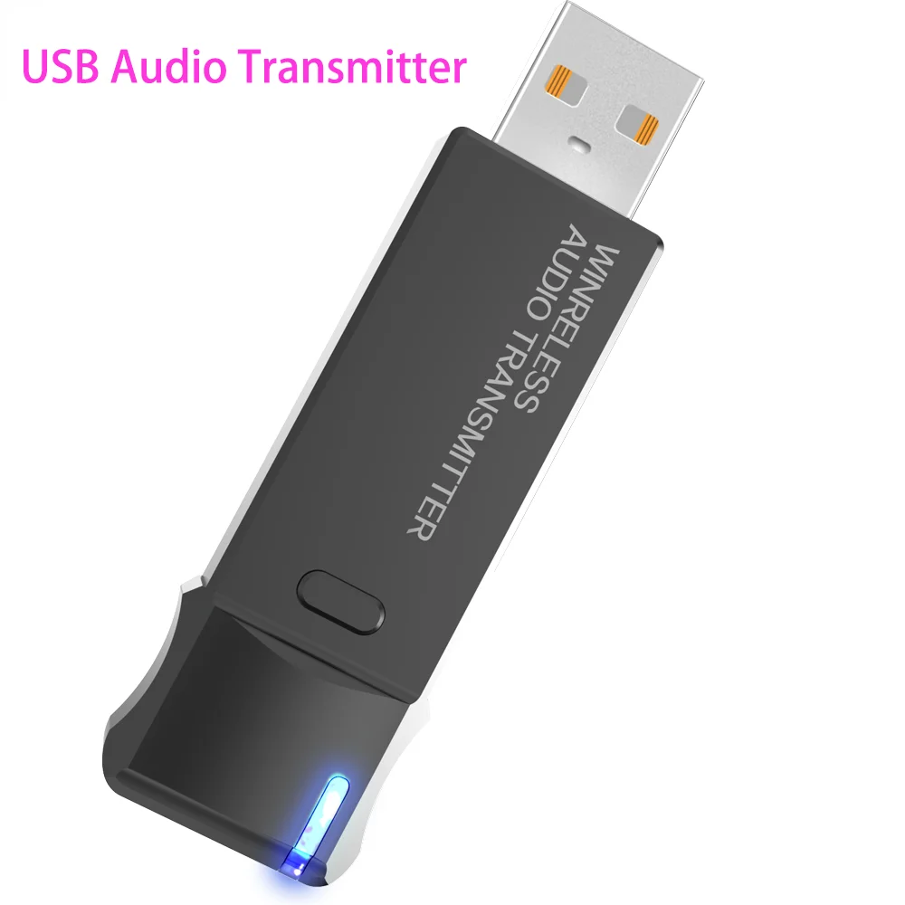 

USB аудио передатчик многопротокольный APTX HD 3,5 мм Aux беспроводной стерео адаптер USB привод Бесплатная поддержка микрофона для ПК ТВ