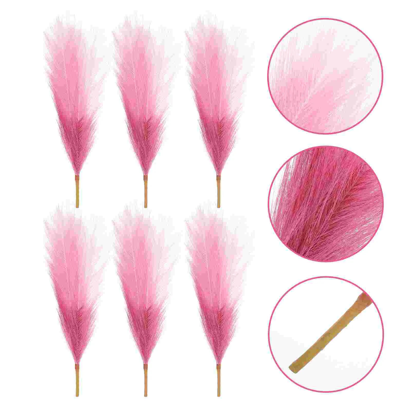 

6pcs Artificial Reed Grass Decor Faux Pampas Grass Artificial Pampas Grass Branches