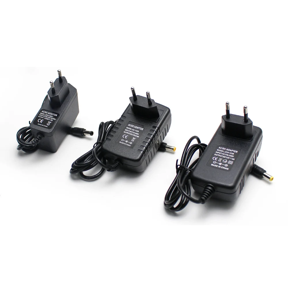 

DC Source 12V 1A 2A 3A Power Adapter Supply Universal Converter AC 220V 110V TO DC 12V Volt 12W 24W 36W SMPS Transformer EU US