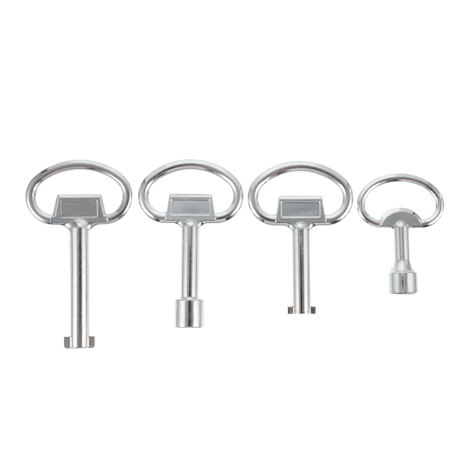 

4 Pcs Cabinet Door Locks Wooden Box Key Cupboard Key Metal Spanner Key Metal Triangular Socket Decorative Box Key