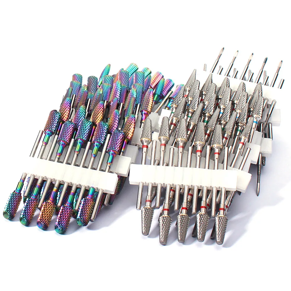 10pc Carbide Manicure Cutters Set Nail Drill Bits Gel Polish Remover Cutter Ceramic Strawberries for Nails Electric Files Tools enlarge
