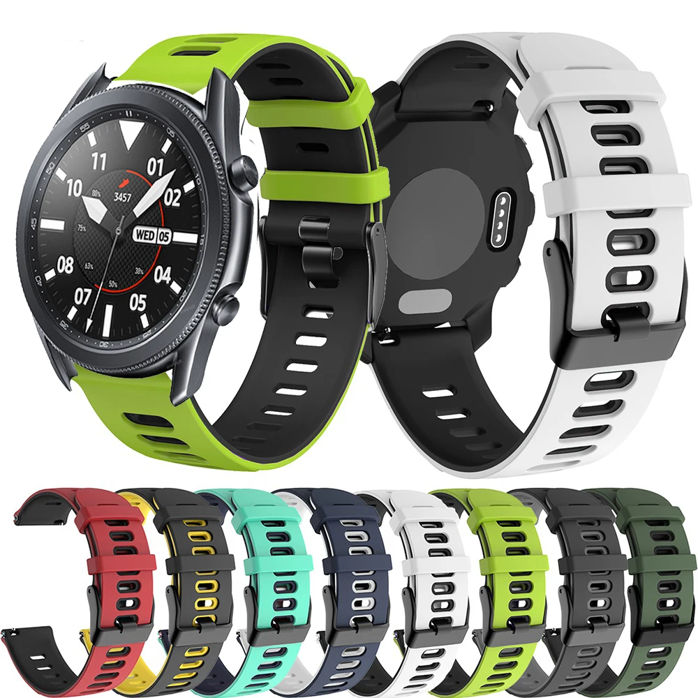 

Ремешок силиконовый для Samsung Galaxy Watch 46 мм Gear S3 Classic/Frontier Galaxy Watch 3 45 мм, браслет для Huawei GT, 22 мм