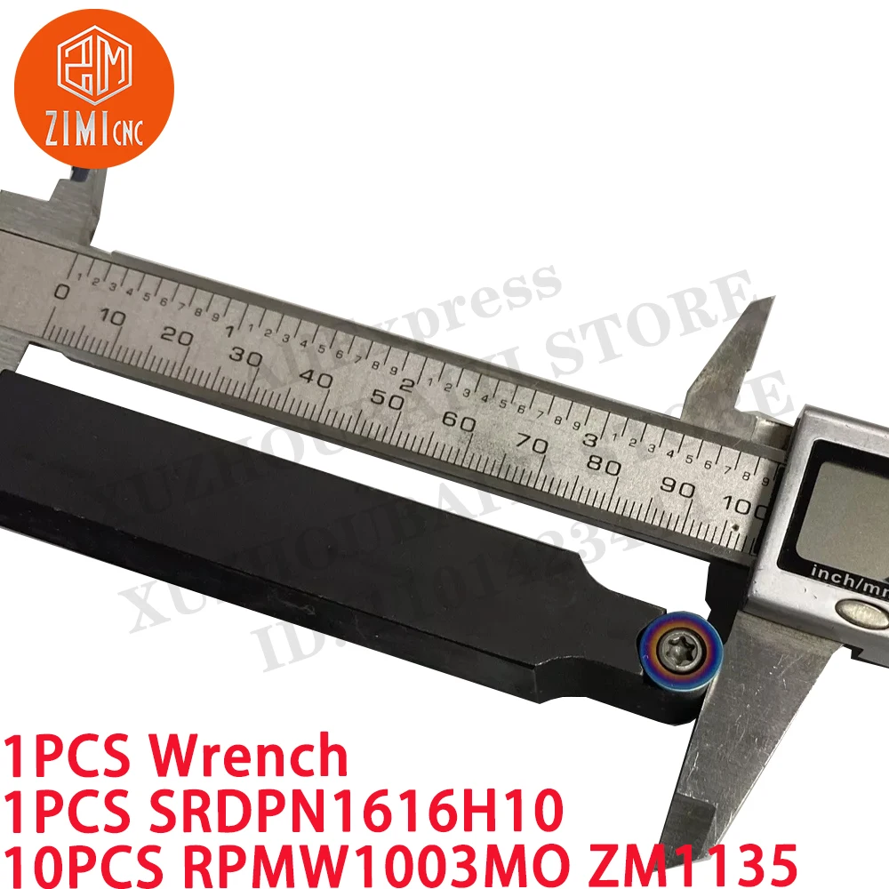 1PCS SRDPN1616H10 16 мм держатель токарного инструмента + 10PCS RPMW1003MO ZM1135 карбидные пластины