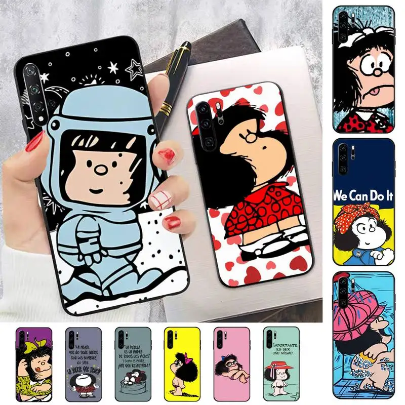 

Mafalda Phone Case for Huawei P30 40 20 10 8 9 lite pro plus Psmart2019