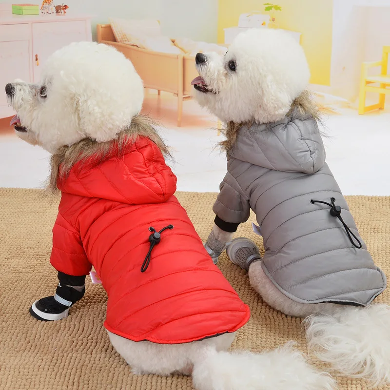 

Зимний пуховик для собак, водонепроницаемая теплая одежда для домашних питомцев, хлопковое пальто для щенков маленьких и средних собак, йоркширская одежда для французского бульдога