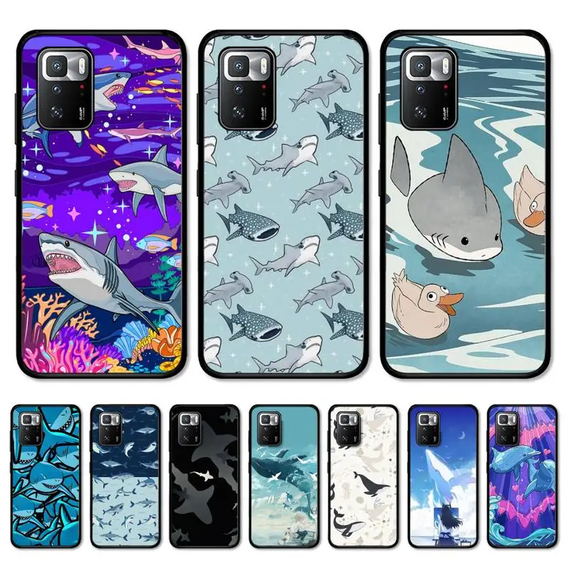 

Cute Shark Phone Case for Redmi Note 8 7 9 4 6 pro max T X 5A 3 10 lite pro