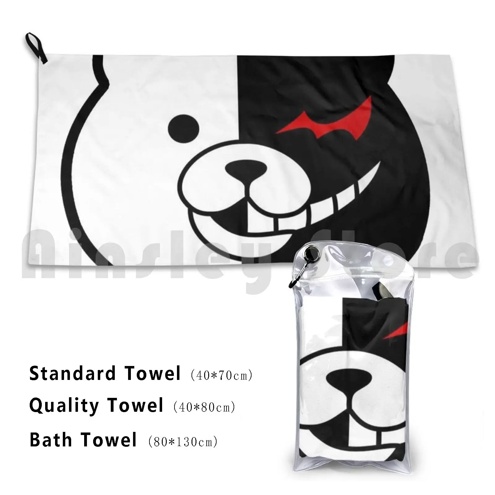 Quick Dry Quality Towel Danganronpa Drhh Dr2 Sdr2 Dr3 Drv3 Ndr3 Monokuma Bear