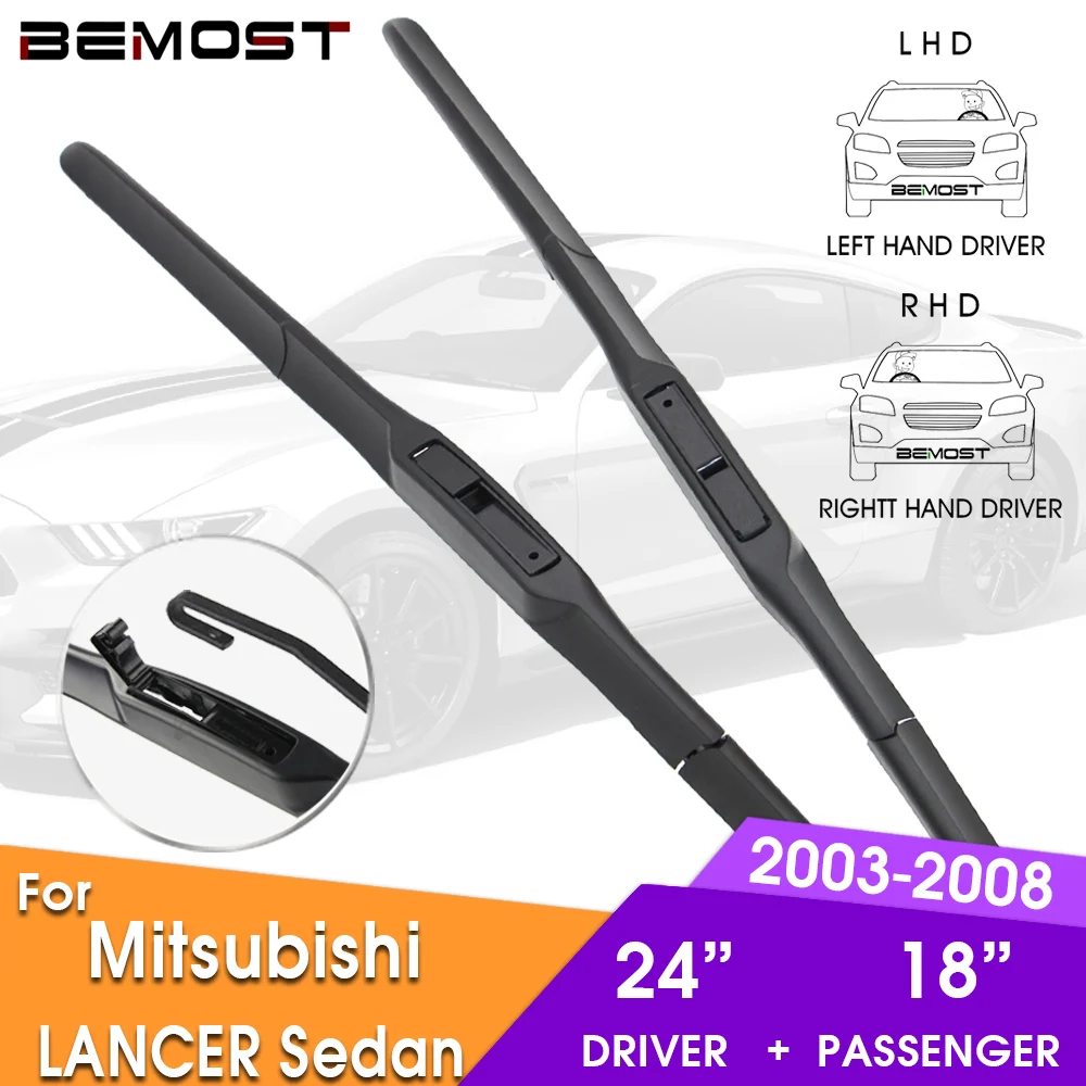 

Car Wiper Blade Front Window Windshield Wipers Blade For Mitsubishi LANCER Sedan 2003-2008 LHD / RHD 24"+18" Car Accessories